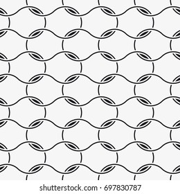 Vector seamless pattern. Modern stylish texture with wavy stripes. Geometric abstract background.