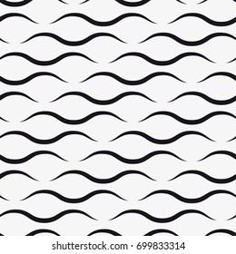 Vector seamless pattern. Modern stylish texture with wavy stripes. Geometric abstract background.