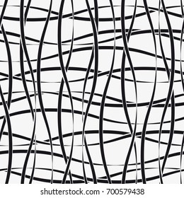 Vector seamless pattern. Modern stylish texture with wavy stripes. Geometric abstract background.