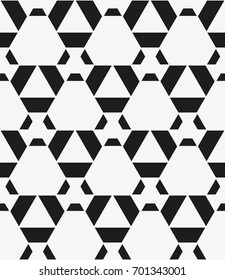 Vector seamless pattern. Modern stylish texture. Repetition of geometric tiles with a grid of rectangles of different shapes.