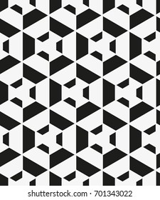 Vector seamless pattern. Modern stylish texture. Repetition of geometric tiles with a grid of rectangles of different shapes.