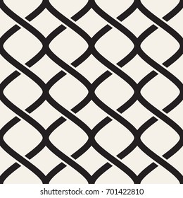 Vector seamless pattern. Modern stylish texture. Repeating abstract background. Weaved wavy geometric grid.