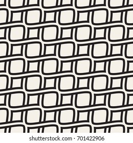 Vector seamless pattern. Modern stylish texture. Repeating abstract background. Weaved wavy geometric grid.
