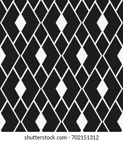 Vector seamless pattern. Modern stylish texture. Repeating geometric tiles with a grid of rhombuses.