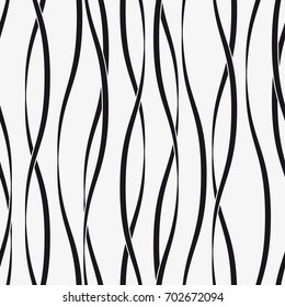 Vector seamless pattern. Modern stylish texture with wavy stripes. Geometric abstract background.