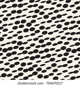 Vector seamless pattern. Modern stylish texture with randomly disposed circles. Repeating abstract background with chaotic small dots. Stylish hipster print.