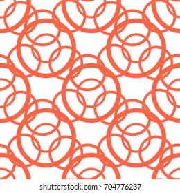 Vector seamless pattern. Modern stylish texture. Repeating circles background