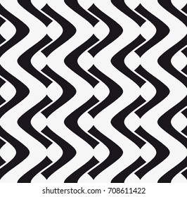 Vector seamless pattern. Modern stylish texture. Repeating geometric tiles with a grid of the corners.