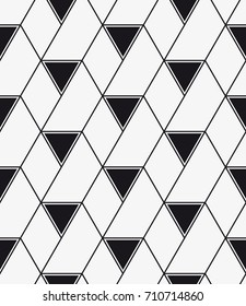 Vector seamless pattern. Modern stylish texture. Repeating geometric tiles with triangles.