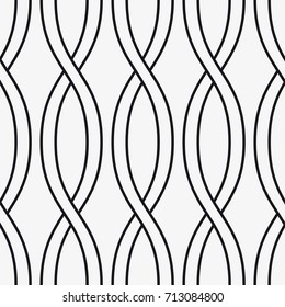 Vector seamless pattern. Modern stylish texture with wavy stripes. Geometric abstract background.
