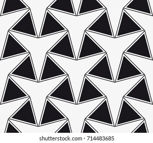 Vector seamless pattern. Modern stylish texture. Repeating geometric tiles with triangles.