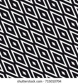 Vector seamless pattern. Modern stylish texture. Repeating geometric tiles with a grid of rhombuses.