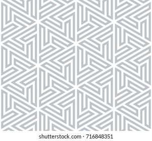 Vector seamless pattern. Modern stylish texture. Monochrome geometric pattern with hexagonal tiles