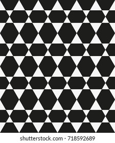 Vector seamless pattern. Modern stylish texture. Repeating geometric tiles with hexagonal grid.