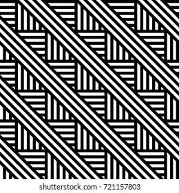 Vector seamless pattern. Modern stylish texture. Monochrome geometric pattern from breaking lines