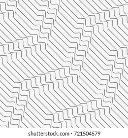 Vector seamless pattern. Modern stylish texture with wavy stripes. Geometric abstract background.