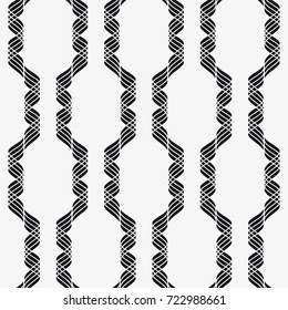 Vector seamless pattern. Modern stylish texture with wavy stripes. Geometric abstract background.