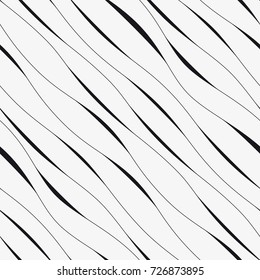 Vector seamless pattern. Modern stylish texture with wavy stripes. Geometric abstract background.