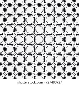 Vector seamless pattern. Modern stylish texture with wavy stripes. Geometric abstract background.