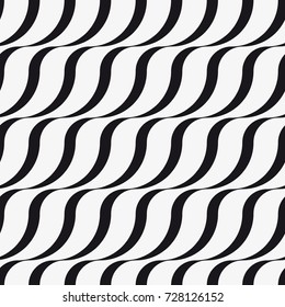 Vector seamless pattern. Modern stylish texture with wavy stripes. Geometric abstract background.
