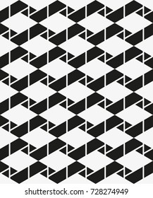 Vector seamless pattern. Modern stylish texture. Repetition of geometric tiles with a grid of rectangles of different shapes.