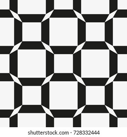 Vector seamless pattern. Modern stylish texture. Repeating geometric tiles with a grid of squares.