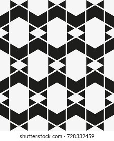 Vector seamless pattern. Modern stylish texture. Repetition of geometric tiles with a grid of rectangles of different shapes.