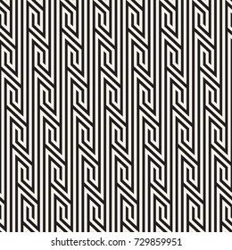 Vector seamless pattern. Modern stylish zigzag texture. Repeating geometric tiles with bold broken elements.
