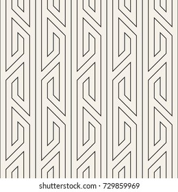 Vector seamless pattern. Modern stylish zigzag texture. Repeating geometric tiles with thin broken elements.