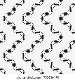 Vector seamless pattern. Modern stylish texture with wavy stripes. Geometric abstract background.