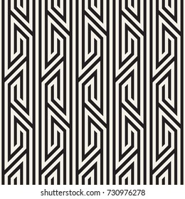 Vector seamless pattern. Modern stylish zigzag texture. Repeating geometric tiles with bold broken elements.