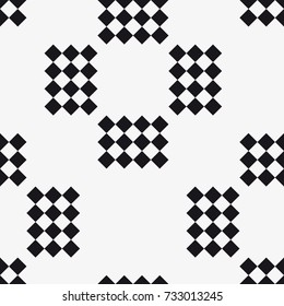 Vector seamless pattern. Modern stylish texture. Repeating geometric tiles with a grid of squares.