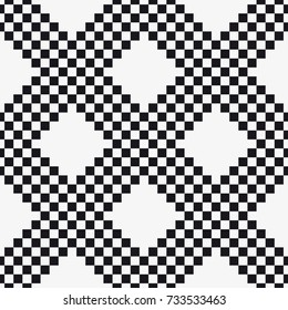 Vector seamless pattern. Modern stylish texture. Repeating geometric tiles with a grid of squares.