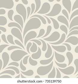 Vector seamless pattern. Modern stylish texture. Repeating abstract floral background.
