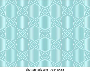 Vector seamless pattern. Modern stylish texture. Geometric striped ornament. Monochrome linear woven blue line