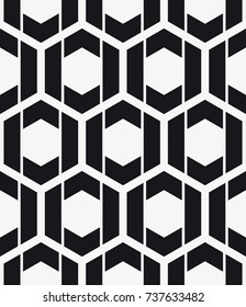 Vector seamless pattern. Modern stylish texture. Repeating geometric tiles with hexagonal grid.