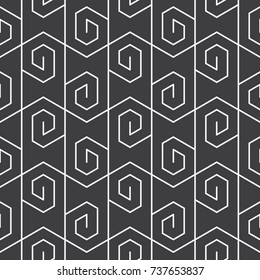 Vector seamless pattern. Modern stylish texture. Repeating geometric tiles with hexagonal grid.