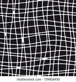Vector seamless pattern. Modern stylish texture with wavy stripes. Geometric abstract background.