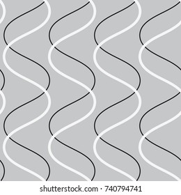 Vector seamless pattern. Modern stylish texture with wavy stripes. Geometric abstract background.