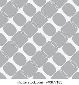 Vector seamless pattern. Modern stylish texture. Repeating geometric tiles with abstract grid of ovals.