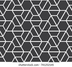 Vector seamless pattern. Modern stylish texture. Repeating geometric tiles with hexagonal grid.