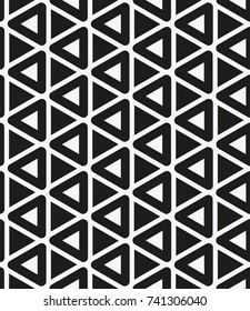 Vector seamless pattern. Modern stylish texture. Repeating geometric tiles with triangles.