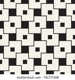 Vector seamless pattern. Modern stylish texture. Geometric ornament with squares.