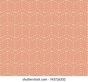 Vector seamless pattern. Modern stylish texture. Repeating geometric tiles with triangle. Contemporary graphic design. Trendy hipster pink print.