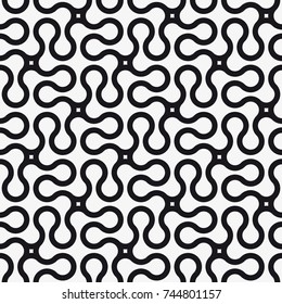 Vector seamless pattern. Modern stylish texture with wavy stripes. Geometric abstract background.