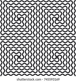 Vector seamless pattern. Modern stylish texture with wavy stripes. Geometric abstract background.