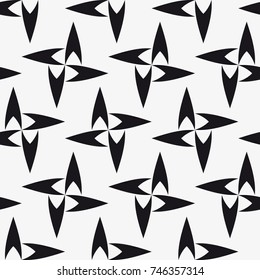 Vector seamless pattern. Modern stylish texture. Repetition of the geometric tiles with crosses.