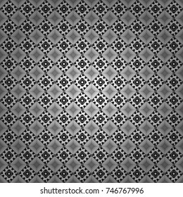 Vector seamless pattern. Modern stylish texture with gray, black and white tiles. Simple graphic design. Trendy hipster geometry. Repeating geometric tile pattern.