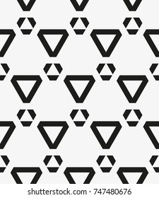 Vector seamless pattern. Modern stylish texture. Repeating geometric tiles with triangles.