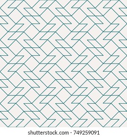 Vector seamless pattern and modern stylish texture. Repeating geometric triangular grid with polygon and square. 